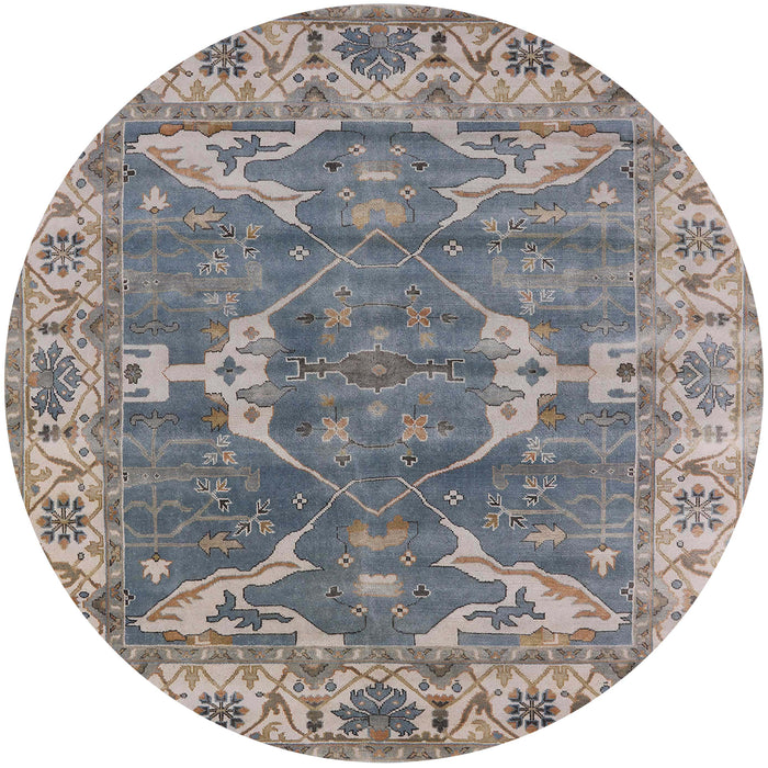 Round Machine Washable Industrial Modern Cloudy Gray Rug, wshurb1614