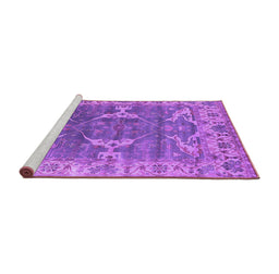Sideview of Machine Washable Oriental Purple Industrial Area Rugs, wshurb1614pur