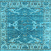 Square Oriental Light Blue Industrial Rug, urb1614lblu