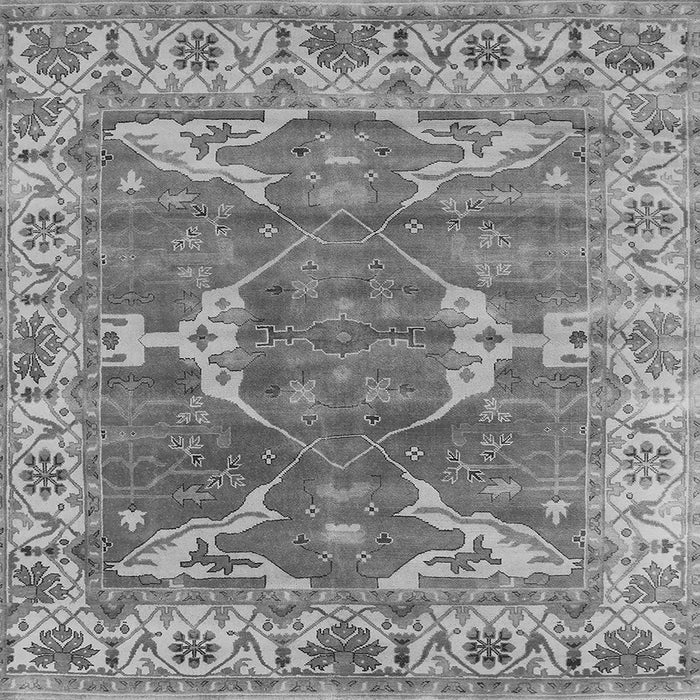 Square Machine Washable Oriental Gray Industrial Rug, wshurb1614gry