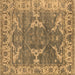 Square Oriental Brown Industrial Rug, urb1614brn