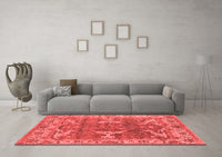 Machine Washable Oriental Red Industrial Rug, wshurb1614red