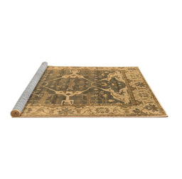 Sideview of Machine Washable Oriental Brown Industrial Rug, wshurb1615brn