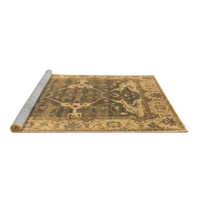 Sideview of Machine Washable Oriental Brown Industrial Rug, wshurb1615brn