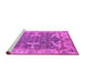 Sideview of Machine Washable Oriental Pink Industrial Rug, wshurb1615pnk