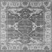 Square Machine Washable Oriental Gray Industrial Rug, wshurb1615gry