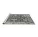 Sideview of Machine Washable Oriental Gray Industrial Rug, wshurb1615gry