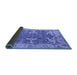 Sideview of Oriental Blue Industrial Rug, urb1615blu