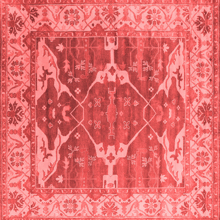 Machine Washable Oriental Red Industrial Rug, wshurb1615red