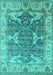 Oriental Turquoise Industrial Rug, urb1615turq