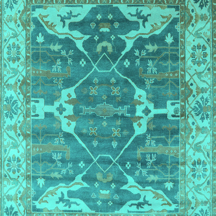 Oriental Turquoise Industrial Rug, urb1615turq