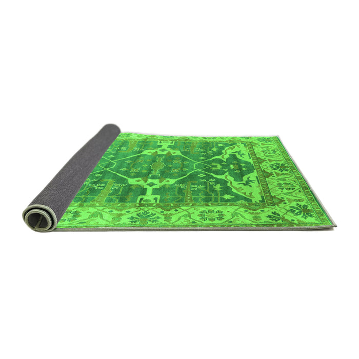 Sideview of Oriental Green Industrial Rug, urb1615grn