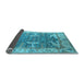 Sideview of Oriental Light Blue Industrial Rug, urb1615lblu