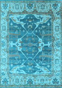 Oriental Light Blue Industrial Rug, urb1615lblu