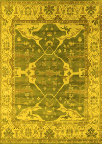 Oriental Yellow Industrial Rug, urb1615yw