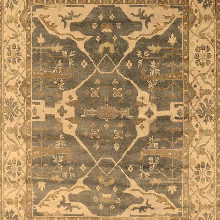 Machine Washable Oriental Brown Industrial Rug, wshurb1615brn