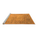 Sideview of Machine Washable Oriental Orange Industrial Area Rugs, wshurb1616org