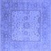 Square Oriental Blue Industrial Rug, urb1616blu