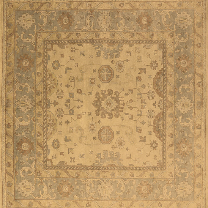 Square Oriental Brown Industrial Rug, urb1616brn