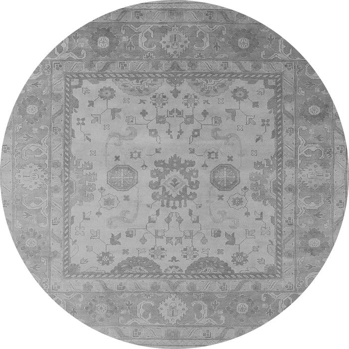 Round Oriental Gray Industrial Rug, urb1616gry