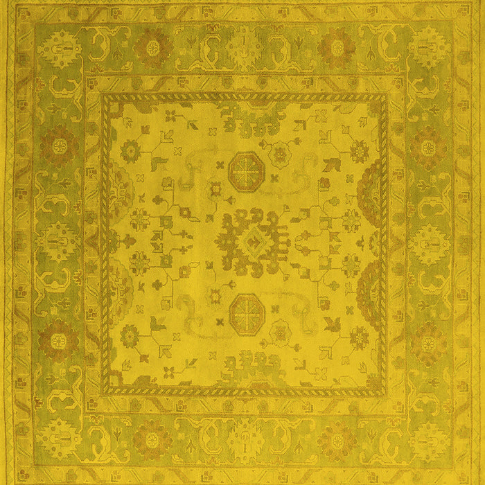 Square Oriental Yellow Industrial Rug, urb1616yw