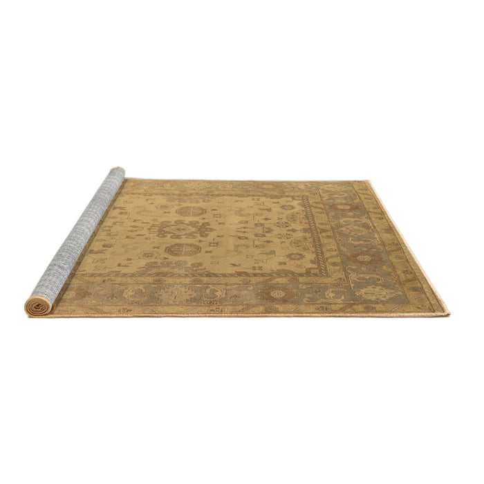 Sideview of Machine Washable Oriental Brown Industrial Rug, wshurb1616brn