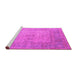 Sideview of Machine Washable Oriental Pink Industrial Rug, wshurb1616pnk