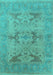 Oriental Turquoise Industrial Rug, urb1617turq