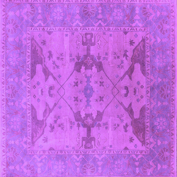 Square Machine Washable Oriental Purple Industrial Area Rugs, wshurb1617pur