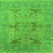 Square Oriental Green Industrial Rug, urb1617grn