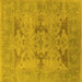 Square Oriental Yellow Industrial Rug, urb1617yw