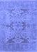 Machine Washable Oriental Blue Industrial Rug, wshurb1617blu