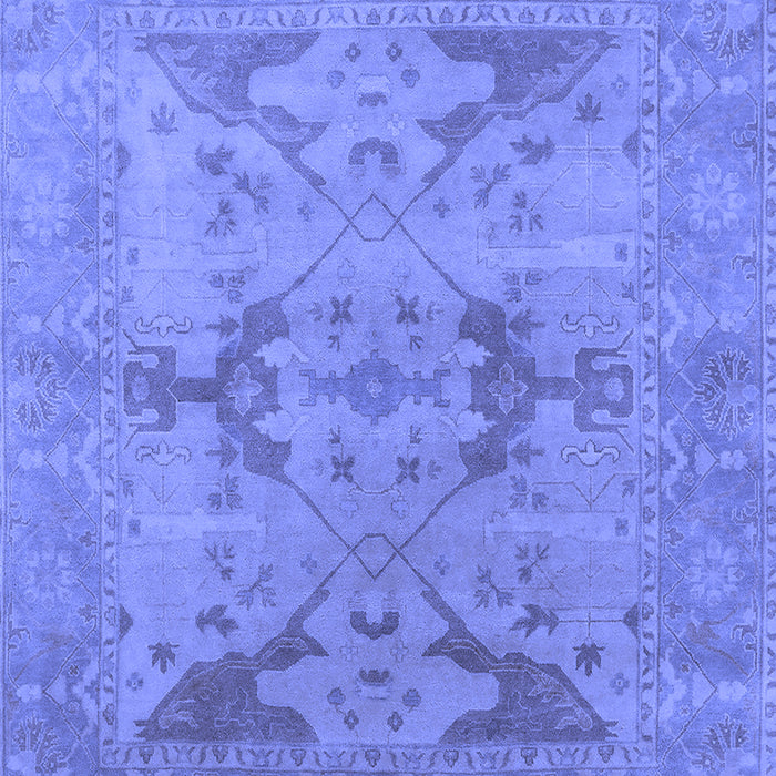 Machine Washable Oriental Blue Industrial Rug, wshurb1617blu