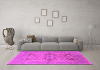 Machine Washable Oriental Pink Industrial Rug, wshurb1617pnk