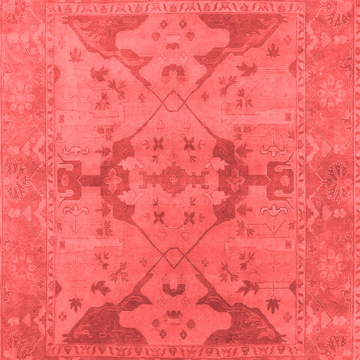 Machine Washable Oriental Red Industrial Rug, wshurb1617red