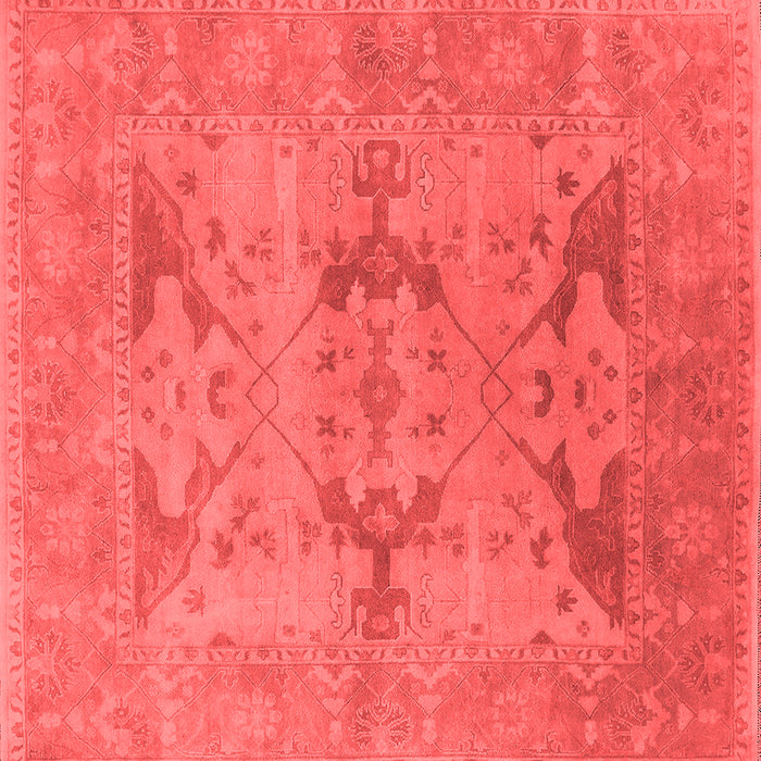 Machine Washable Oriental Red Industrial Rug, wshurb1617red