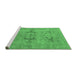 Sideview of Machine Washable Oriental Emerald Green Industrial Area Rugs, wshurb1617emgrn