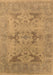 Machine Washable Oriental Brown Industrial Rug, wshurb1617brn