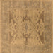 Square Oriental Brown Industrial Rug, urb1617brn