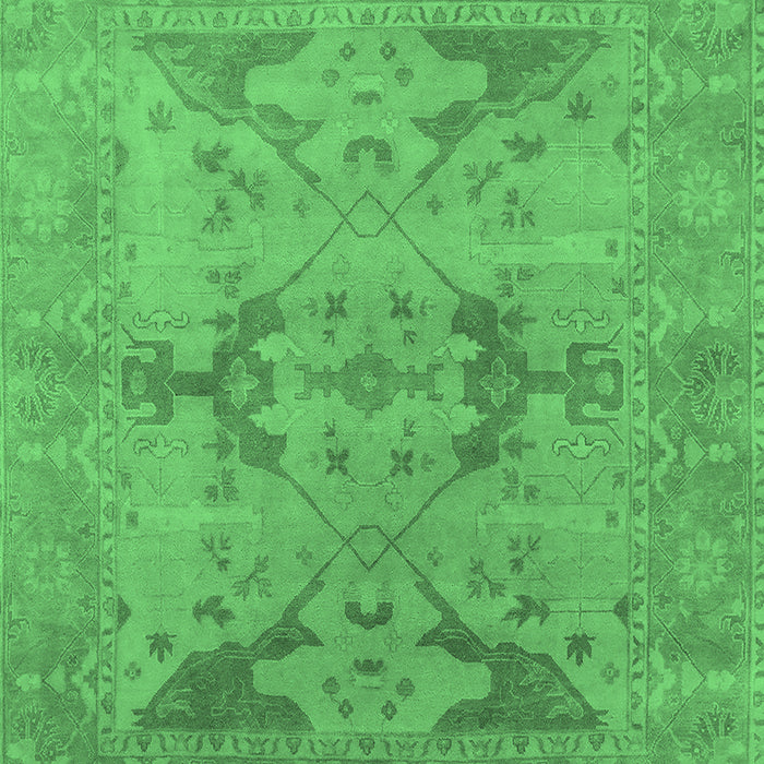 Machine Washable Oriental Emerald Green Industrial Area Rugs, wshurb1617emgrn