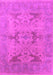 Machine Washable Oriental Pink Industrial Rug, wshurb1617pnk