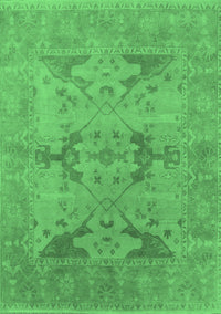 Oriental Emerald Green Industrial Rug, urb1617emgrn