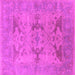 Square Oriental Pink Industrial Rug, urb1617pnk