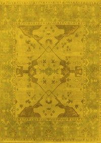 Oriental Yellow Industrial Rug, urb1617yw