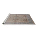 Sideview of Machine Washable Industrial Modern Rosy Brown Pink Rug, wshurb1618