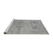 Sideview of Machine Washable Oriental Gray Industrial Rug, wshurb1618gry