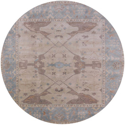 Round Machine Washable Industrial Modern Rosy Brown Pink Rug, wshurb1618