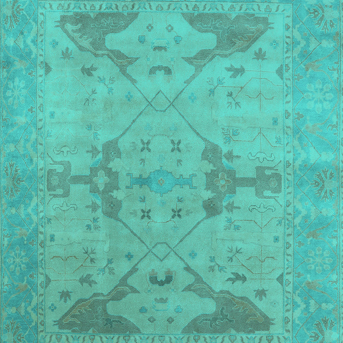 Machine Washable Oriental Turquoise Industrial Area Rugs, wshurb1618turq