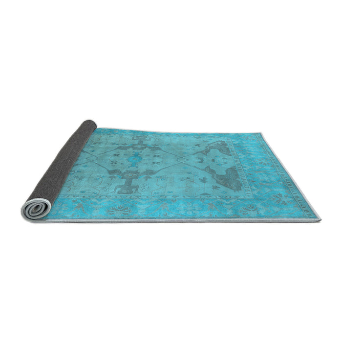 Sideview of Oriental Light Blue Industrial Rug, urb1618lblu