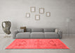 Industrial Red Washable Rugs